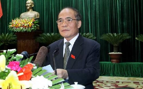 Chủ tịch Quốc hội Nguyễn Sinh Hùng.<br>