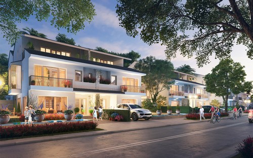 Biệt thự Mimosa Aqua Bay hài hoà trong không gian xanh.