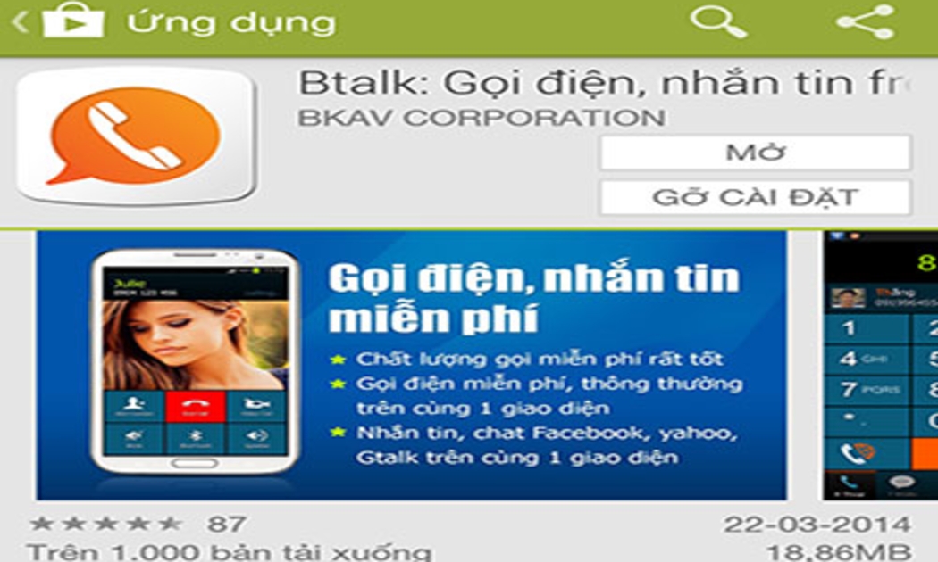 Dịch vụ OTT của Bkav trên&nbsp;<span style=