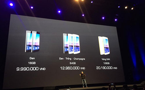 Bphone có 3 phiên bản là 16 GB (màu đen), 64 GB (màu đen, trắng hoặc màu champagne) và bản 128 GB mạ vàng.<br>