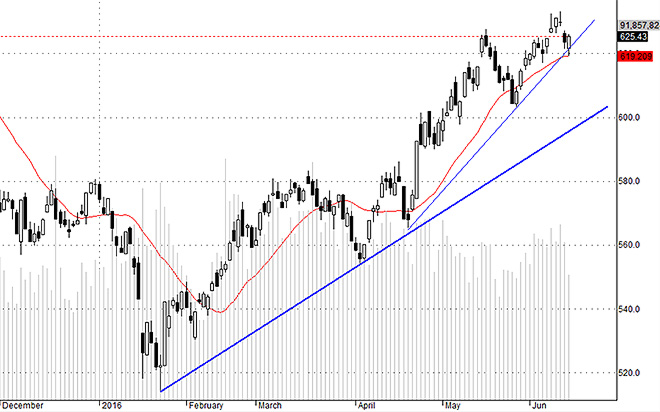 VNI thể hiện phản ứng tốt ở MA20.