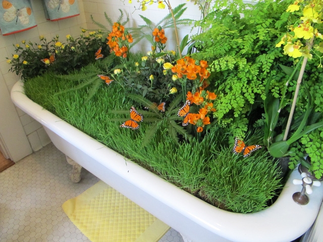 Những khu vườn tái chế rất xinh để đón Tết - Ảnh 1.