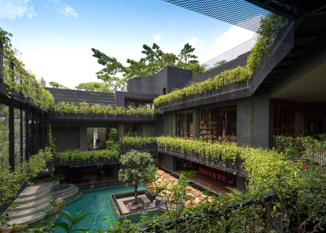 Chiêm ngưỡng biệt thự xanh đáng kinh ngạc ở Singapore - Ảnh 2.
