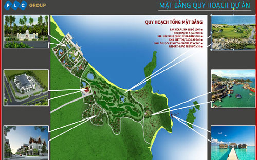 Bản đồ quy hoạch chi tiết dự án tổ hợp resort - sân golf FLC Nhơn Lý.<br>