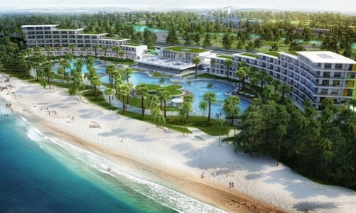 Bắn pháo hoa tại lễ khánh thành dự án FLC Sầm Sơn