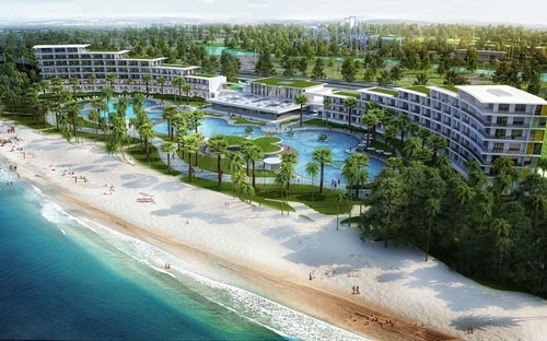 Khách sạn 5 sao - một trong những hạng mục của Quần thể du lịch nghỉ dưỡng sinh thái FLC Sầm Sơn.<br>