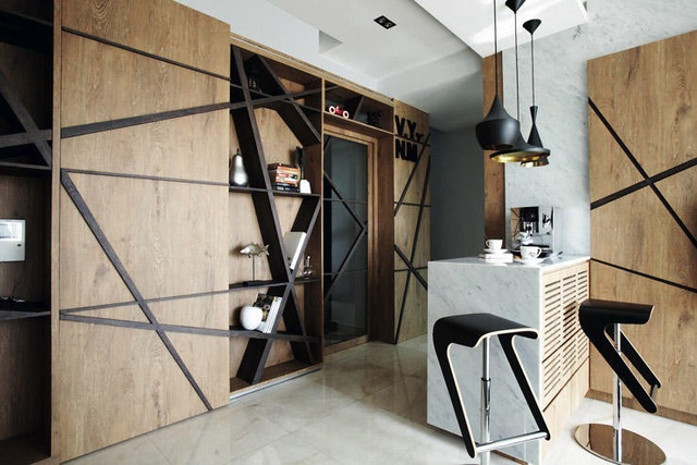 Những mảng tường gỗ gây ấn tượng mạnh - Ảnh 9.