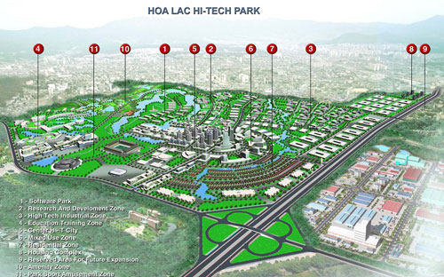 Vốn giải phóng mặt bằng cho khu công nghệ cao Hoà Lạc hiện nay còn thiếu hơn 6.000 tỷ đồng.<br>