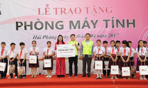 LG tài trợ phòng máy tính cho học sinh tiểu học ở Hải Phòng