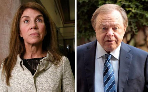 Tỷ phú Harold Hamm (phải) và vợ cũ - Ảnh: Reuters.<br>