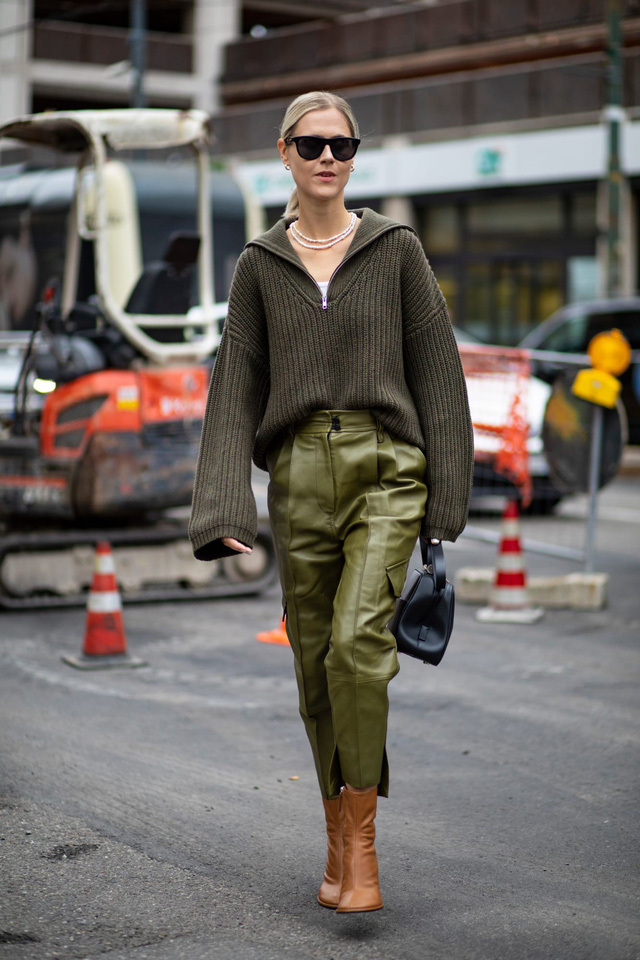 Chất liệu da nhuộm phủ sóng Milan Fashion Week - Ảnh 11.