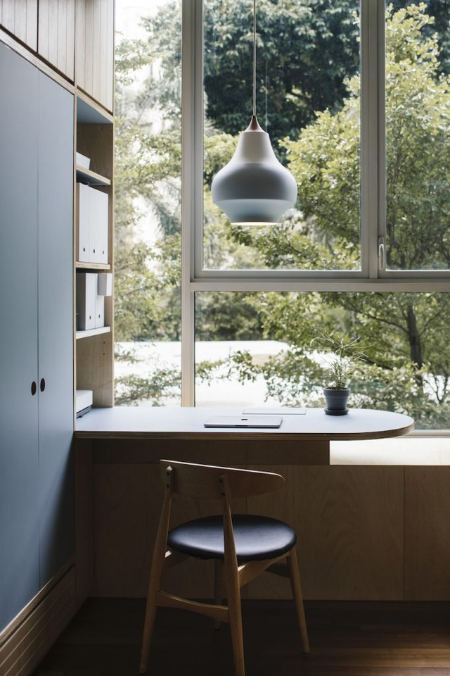 Những đường cong mềm mại trong căn hộ tông màu lạnh - Ảnh 5.