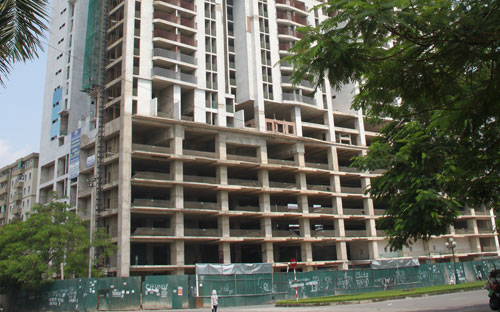 Dự án New Skyline đã hoàn tất phần thô, đang trong quá trình hoàn thiện.<br>