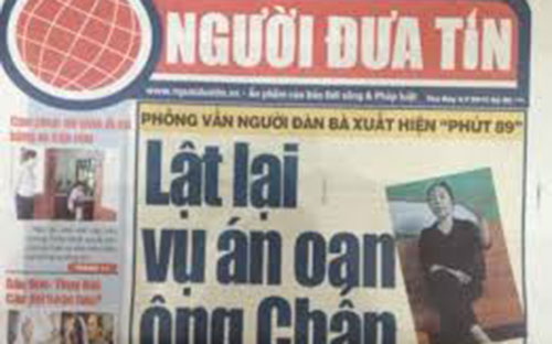 Ấn phẩm Người đưa tin của báo Đời sống và Pháp luật.<br>