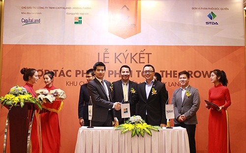 Lễ ký kết hợp tác chiến lược giữa CapitaLand - Hoàng Thành và Hệ thống siêu thị dự án bất động sản. 