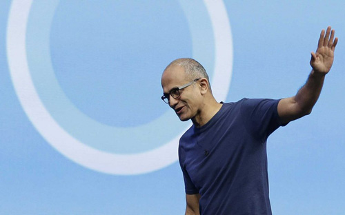 Giám đốc điều hành Microsoft, ông Satya Nadella - Ảnh: AP.<br>