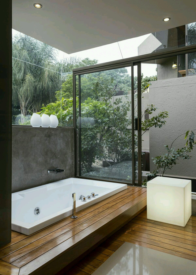 Nước mát và cây xanh trong phòng tắm - Ảnh 3.