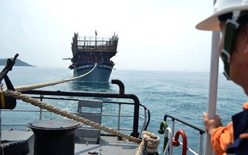 Vụ đâm va giữa hai tàu hôm 9/11 khiến tàu Phúc Xuân 68 bị chìm, 8 thuyền viên hiện đang mất tích 