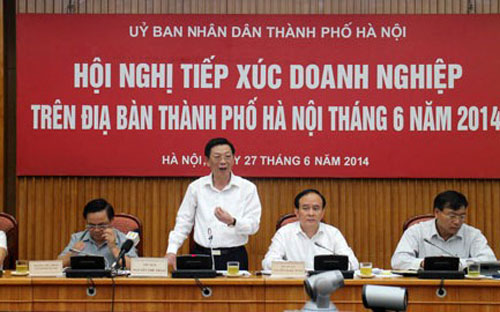 Lãnh đạo thành phố Hà Nội thừa nhận những khó khăn của doanh nghiệp có phần do cơ chế, chính sách của thành phố còn nhiều hạn chế.<br>