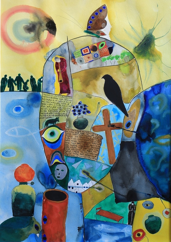 Nhà thơ Nguyễn Quang Thiều sắp có triển lãm tranh cá nhân đầu tiên - Ảnh 4.