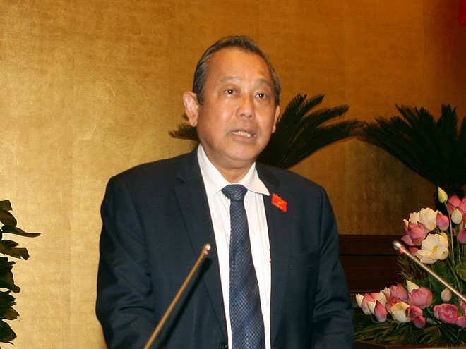 <span style="font-family: 'Times New Roman'; font-size: 15px;">Chánh án Tòa án nhân dân tối cao Trương Hòa Bình.</span>