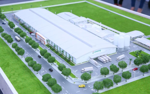 Vinasoy - Bắc Ninh được xây dựng trên tổng diện 
tích 61.000 m2 nằm trong khu công nghiệp Tiên Sơn, tỉnh Bắc Ninh.