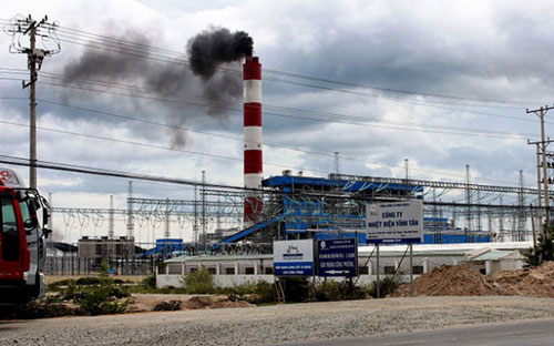 Một góc nhà máy nhiệt điện Vĩnh Tân 2.<br>