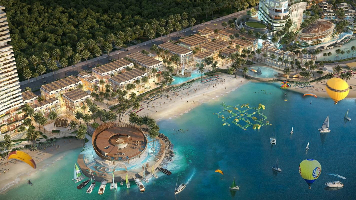 Quần thể shophouse Vega Continental Shopping Plaza mặt biển Bãi Tiên.