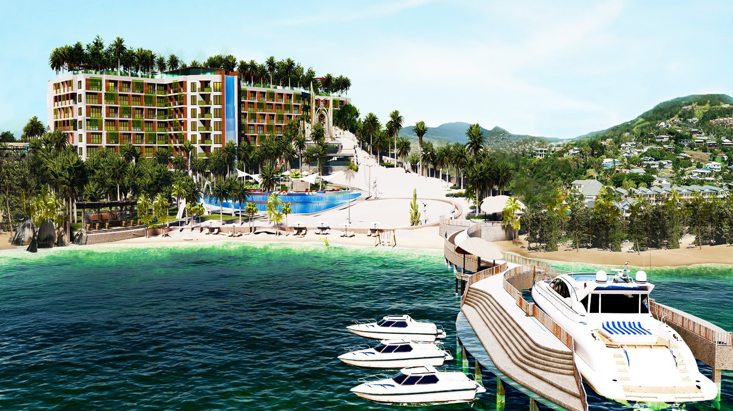 Phối cảnh Khu phức hợp nghỉ dưỡng Swiss-Belresort Eagles Mũi Né - Dự án đầu tiên tích hợp trí thông minh nhân tạo AI vào quản lý và vận hành.