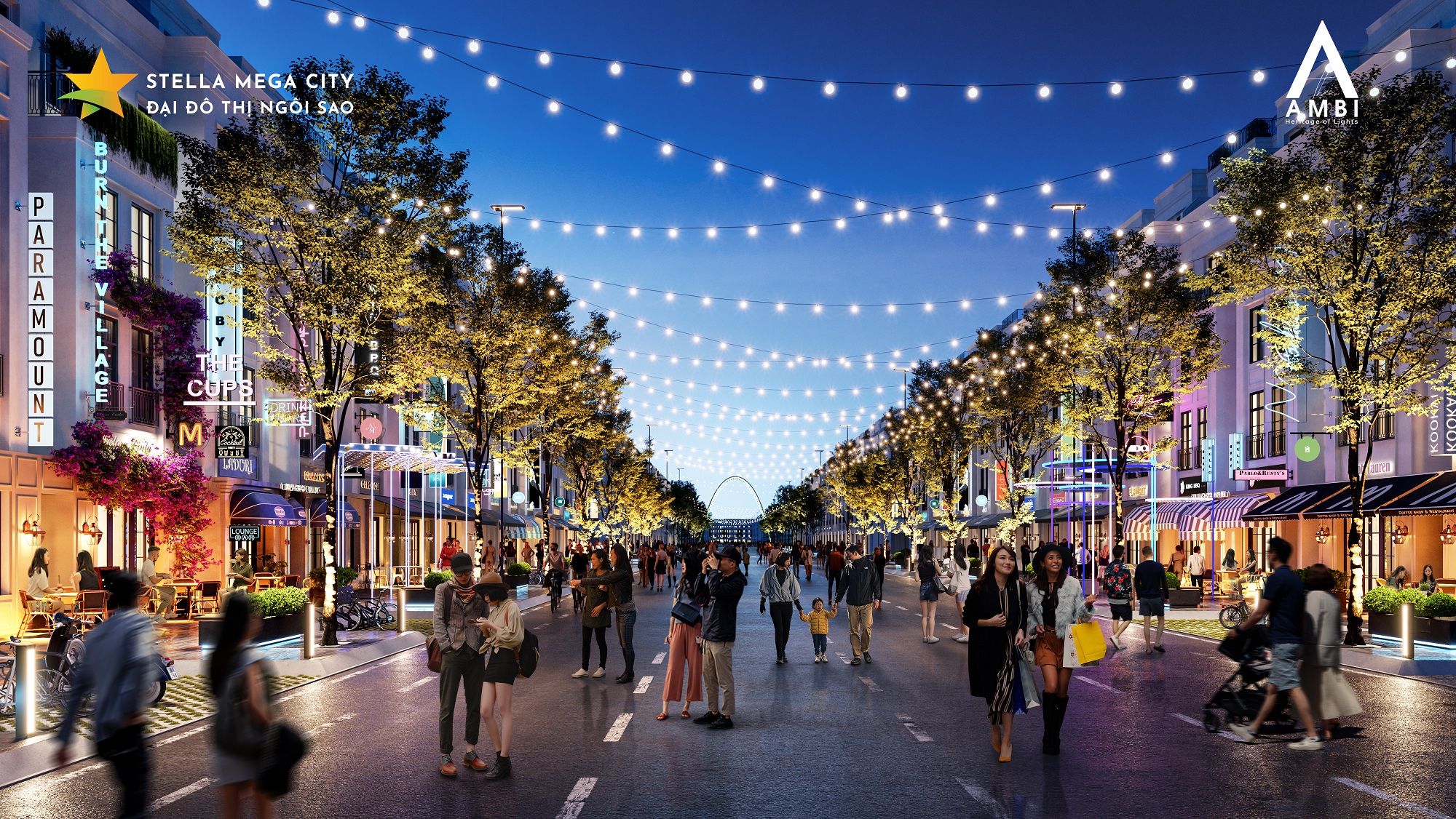 Phối cảnh đại lộ ánh sáng tại The Ambi.