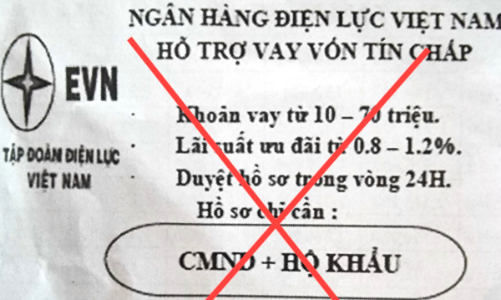 Cảnh báo thông tin giả mạo EVN để lừa đảo