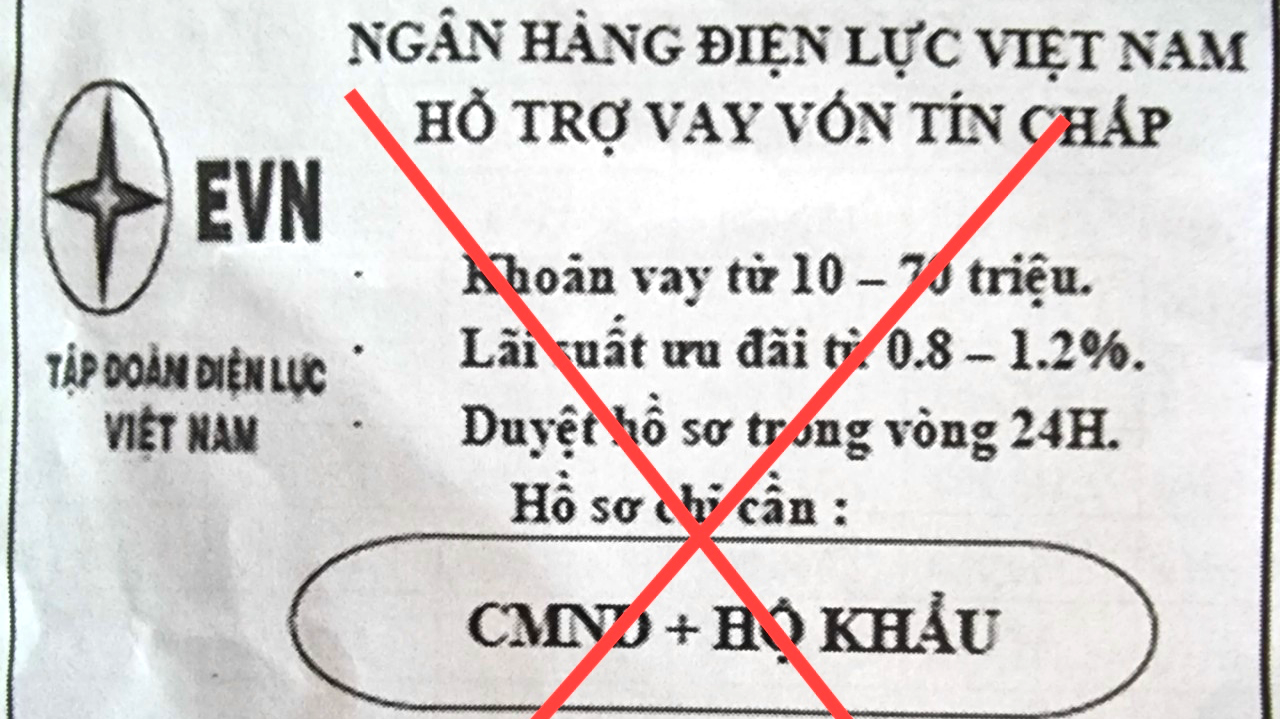 Tập đoàn Điện lực Việt Nam cảnh báo lừa đảo
