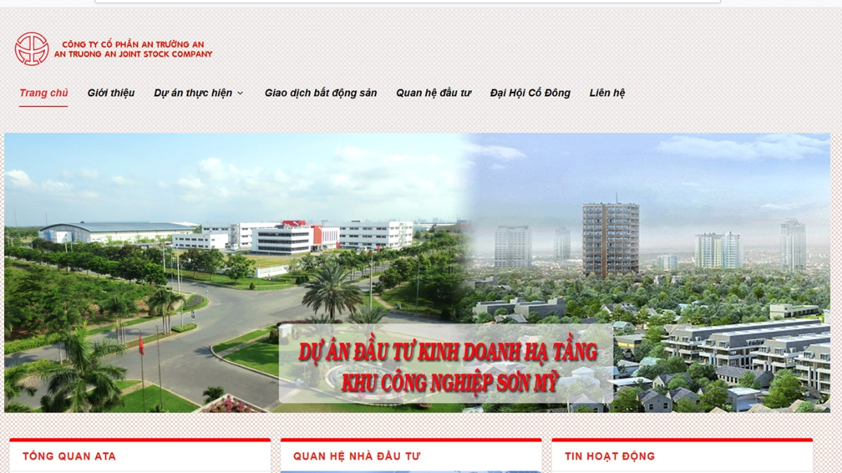 Trang web của công ty.