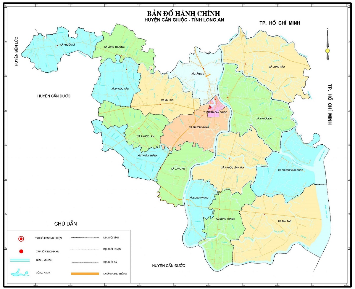 Bản đồ quy hoạch huyện Cần Giuộc, Long An