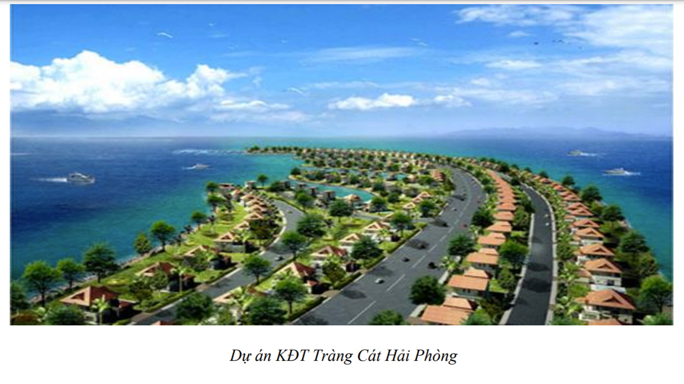 Với tổng diện tích trên 800 ha, dự án Tràng Cát bao gồm: KCN công nghệ cao – Khu đô thị - Khu vui chơi giải trí – Khu biệt thự lấn biển.
