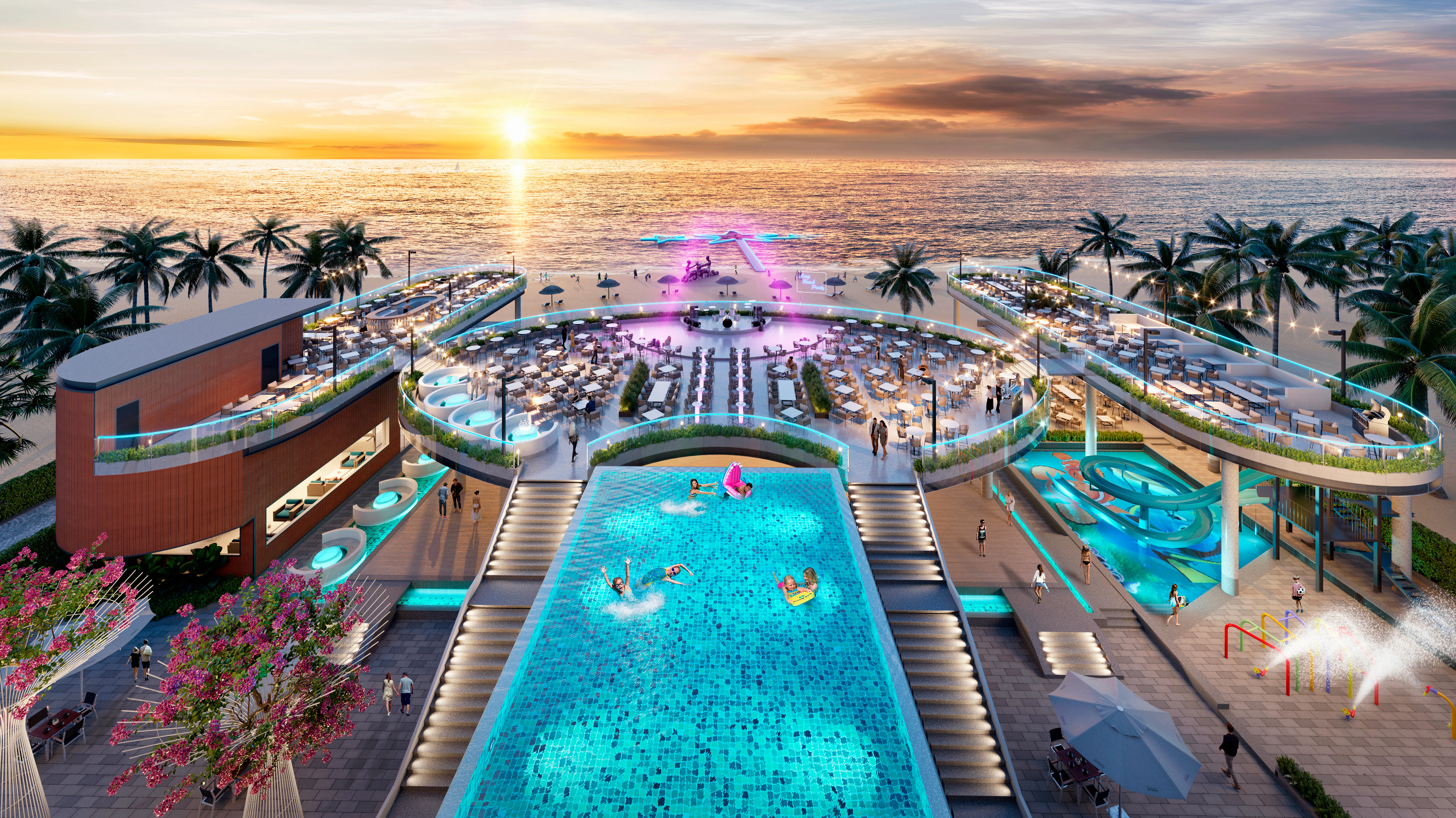 Long Beach Resort Phú Quốc với hàng loạt tiện ích nội khu phục vụ du khách.