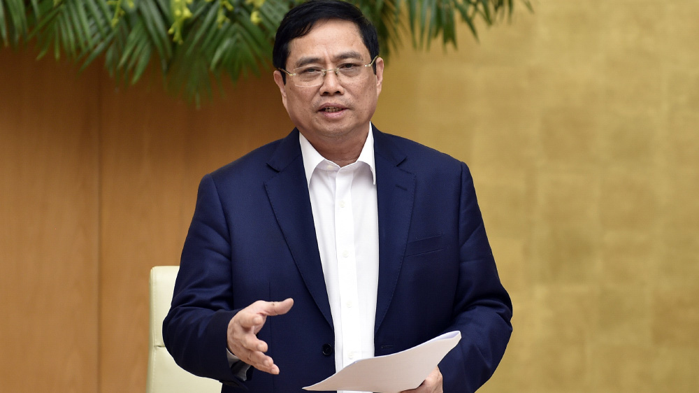Thủ tướng Phạm Minh Chính chủ trì phiên họp Chính phủ đầu tiên sau khi kiện toàn nhân sự - Ảnh: VGP