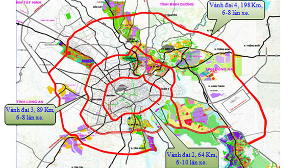 Quy hoạch các đường Vành đai Tp. HCM