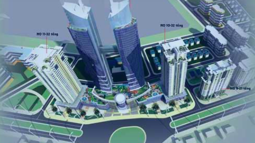 Phối cảnh dự án Dự án Khu đô thị mới Dịch Vọng, Cầu Giấy, Hà Nội của Lideco.