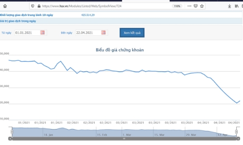 YEG báo lỗ tiếp 52,5 tỷ đồng trong quý 1