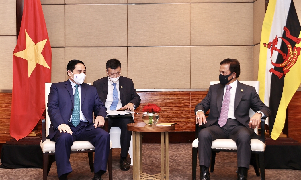 Thủ tướng Chính phủ Phạm Minh Chính hội kiến Quốc vương Brunei Darussalam Haji Hassanal Bolkiah