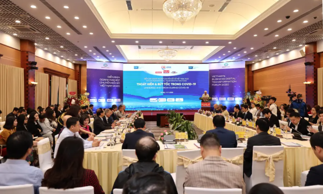 Diễn đàn Doanh nghiệp chuyển đổi số Việt Nam 2020 với chủ đề Thoát hiểm và bứt tốc trong Covid 19.
