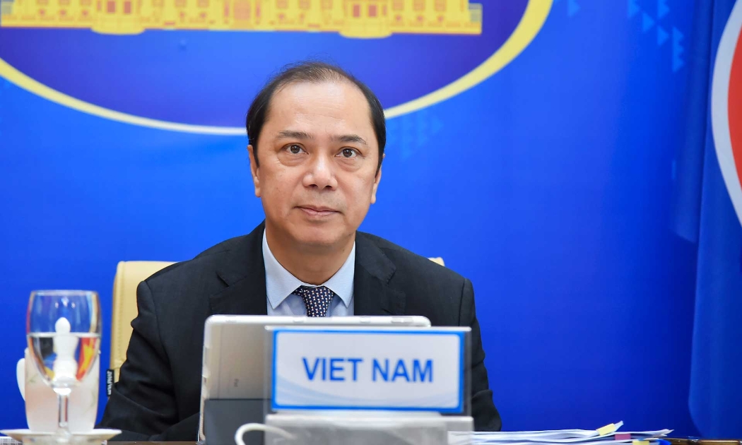 Thứ trưởng Nguyễn Quốc Dũng dự Hội nghị Quan chức Cao cấp ASEAN-Ấn Độ lần thứ 23 - Ảnh: Bộ Ngoại giao