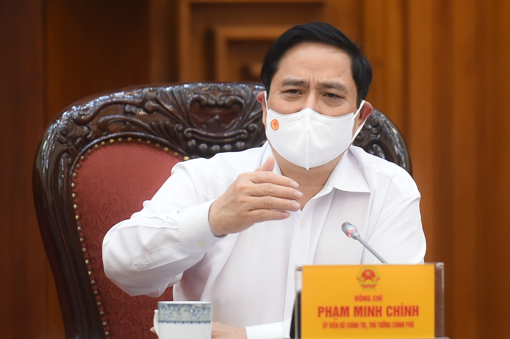 Thủ tướng Chính phủ Phạm Minh Chính chủ trì buổi làm việc với lãnh đạo Bộ Giao thông vận tải - Ảnh: VGP