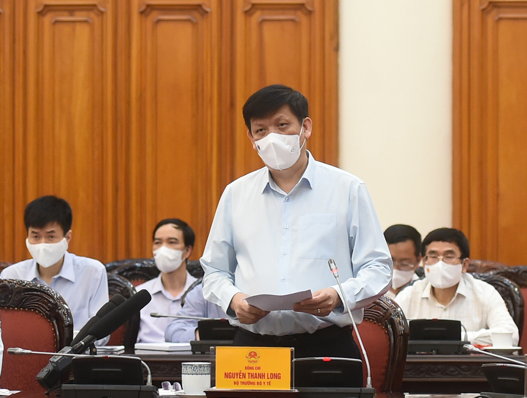 Bộ trưởng Bộ Y tế&nbsp;Nguyễn Thanh Long tại buổi l&agrave;m việc - Ảnh: VGP