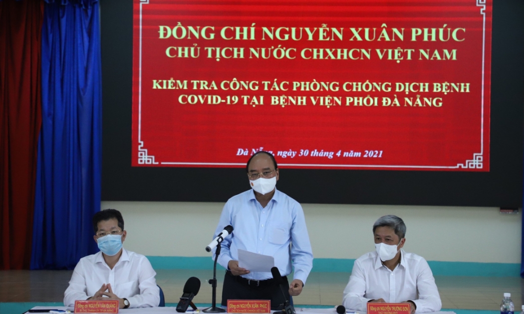 Chủ tịch nước Nguyễn Xuân Phúc tại buổi làm việc - Ảnh: VGP