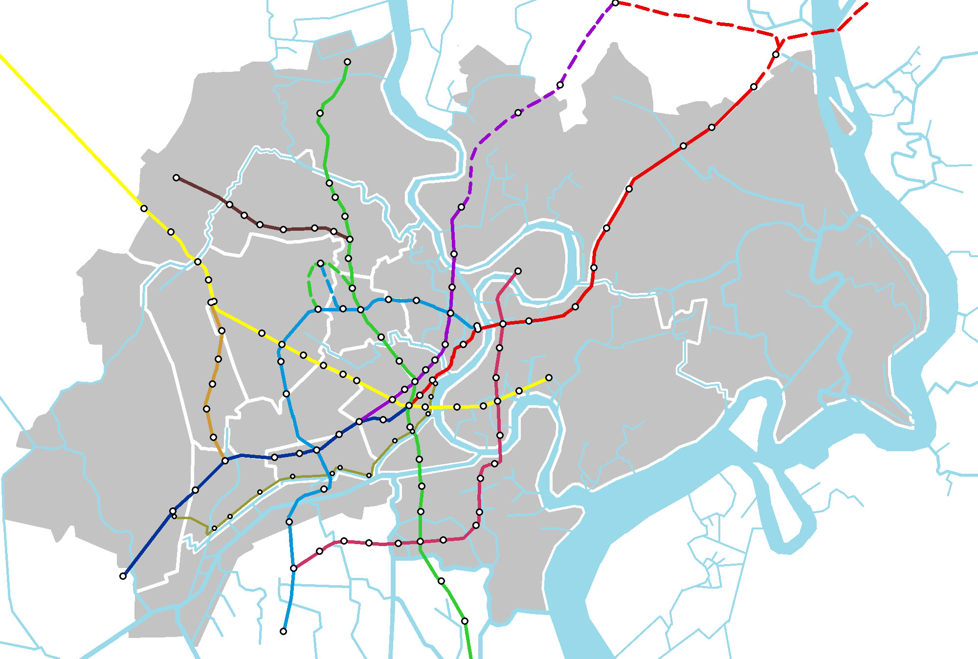 Sơ đồ hệ thống metro TP.HCM