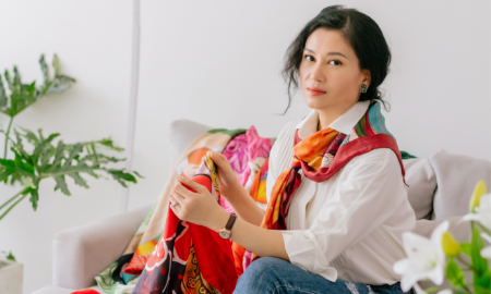Founder Vũ Phương Thủy tại Duyên Boutique.