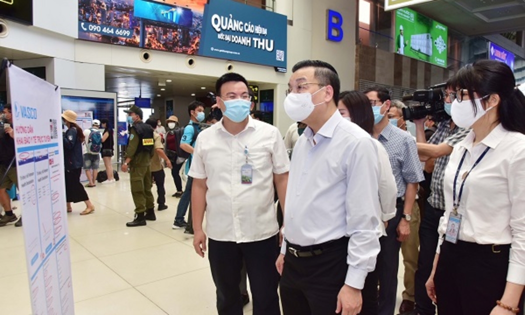 Chủ tịch UBND Thành phố Hà Nội Chu Ngọc Anh kiểm tra công tác phòng, chống dịch Covid-19