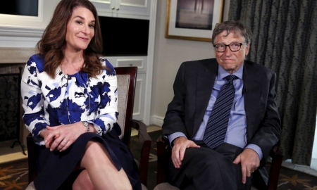 Vợ chồng Bill và Melinda Gates trong một cuộc trả lời phỏng vấn ở New York tháng 2/2016 - Ảnh: Reuters.
